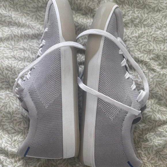 Rothy's Light Gray Knit Lace-Up Sneakers - Picture 5 of 5